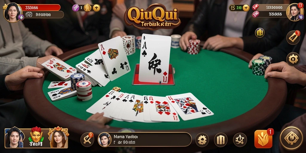 Tampilan utama gameplay QiuQiu dari 333666 yang menegangkan.