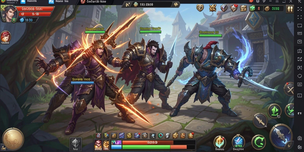 Screenshot permainan ATOM138 menampilkan pertempuran strategis yang intens.