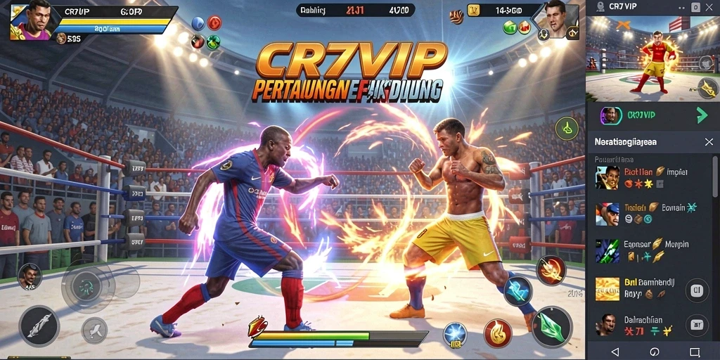 Gameplay intens dalam pertarungan CR7VIP yang menegangkan.