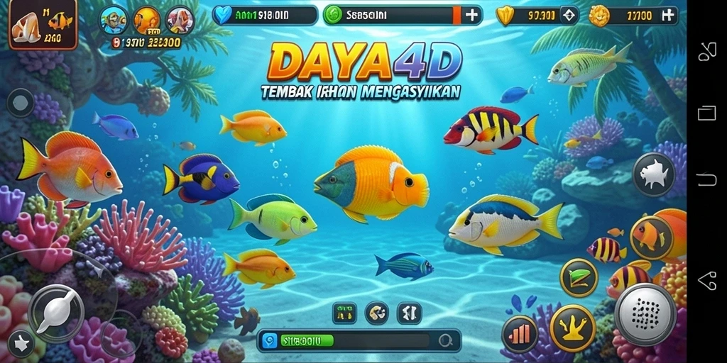 Tampilan gameplay Tembak Ikan yang menarik dan seru di DAYA4D.