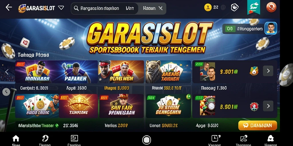 Tampilan antarmuka GARASISLOT yang menarik dan modern.