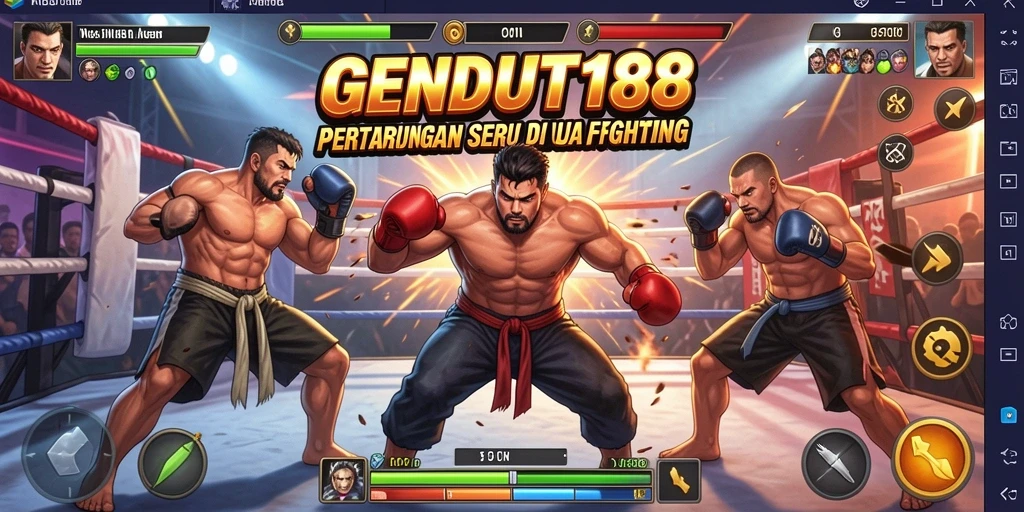 Tangkapan layar utama gameplay GENDUT188 menunjukkan pertarungan yang mendebarkan.
