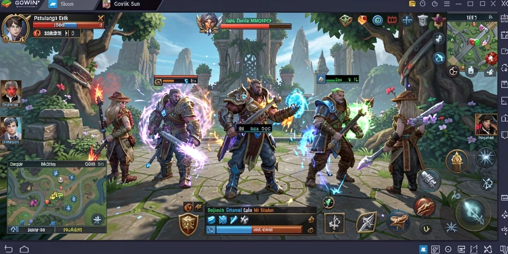 Tampilan gameplay GOWIN yang dinamis dan menawan.