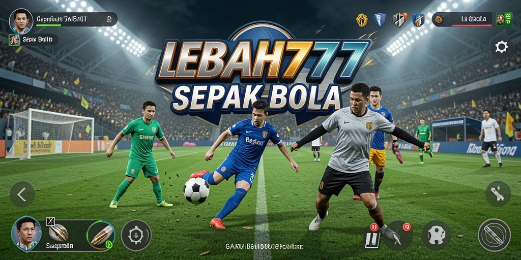 Tampilan gameplay LEBAH777 yang penuh aksi dan strategi sepak bola.