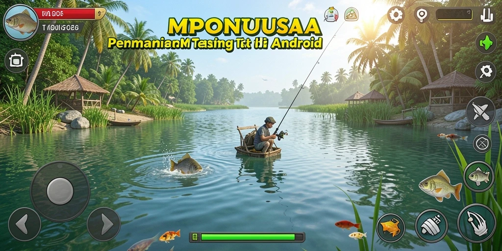 Gameplay memancing yang seru dan menantang dalam MPONUSA.