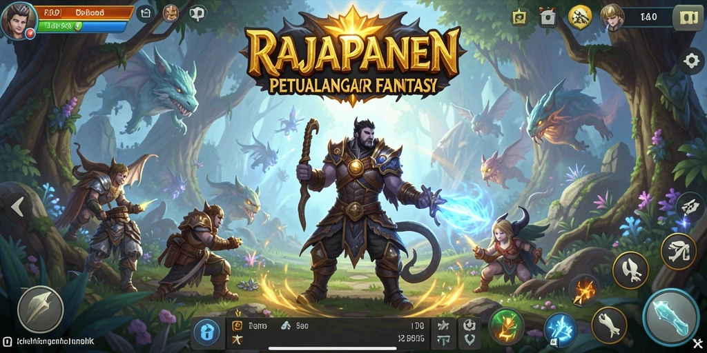 Gameplay seru RAJAPANEN dengan aksi RPG yang mendebarkan.