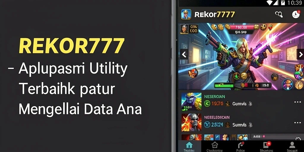Tampilan antarmuka aplikasi REKOR777 yang sederhana dan fungsional.