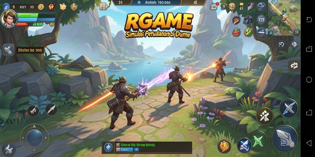 Screenshot menunjukkan aksi menarik dalam gameplay RPGAME.