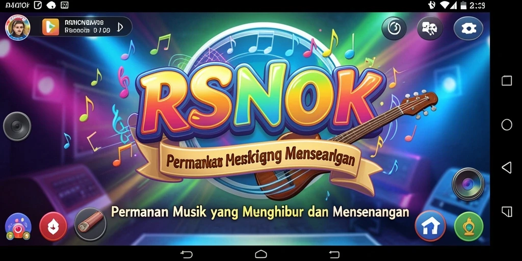Tampilan gameplay yang seru dari RSNOK dengan alunan musik yang menarik.
