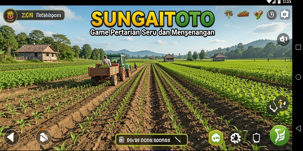 Gameplay SUNGAITOTO dengan aktivitas bertani yang menyenangkan.