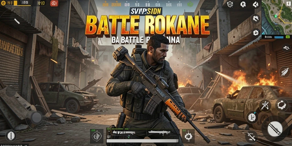 Tangkapan layar gameplay <strong>SVIPSIDN</strong> menampilkan pertarungan seru di arena Battle Royale.